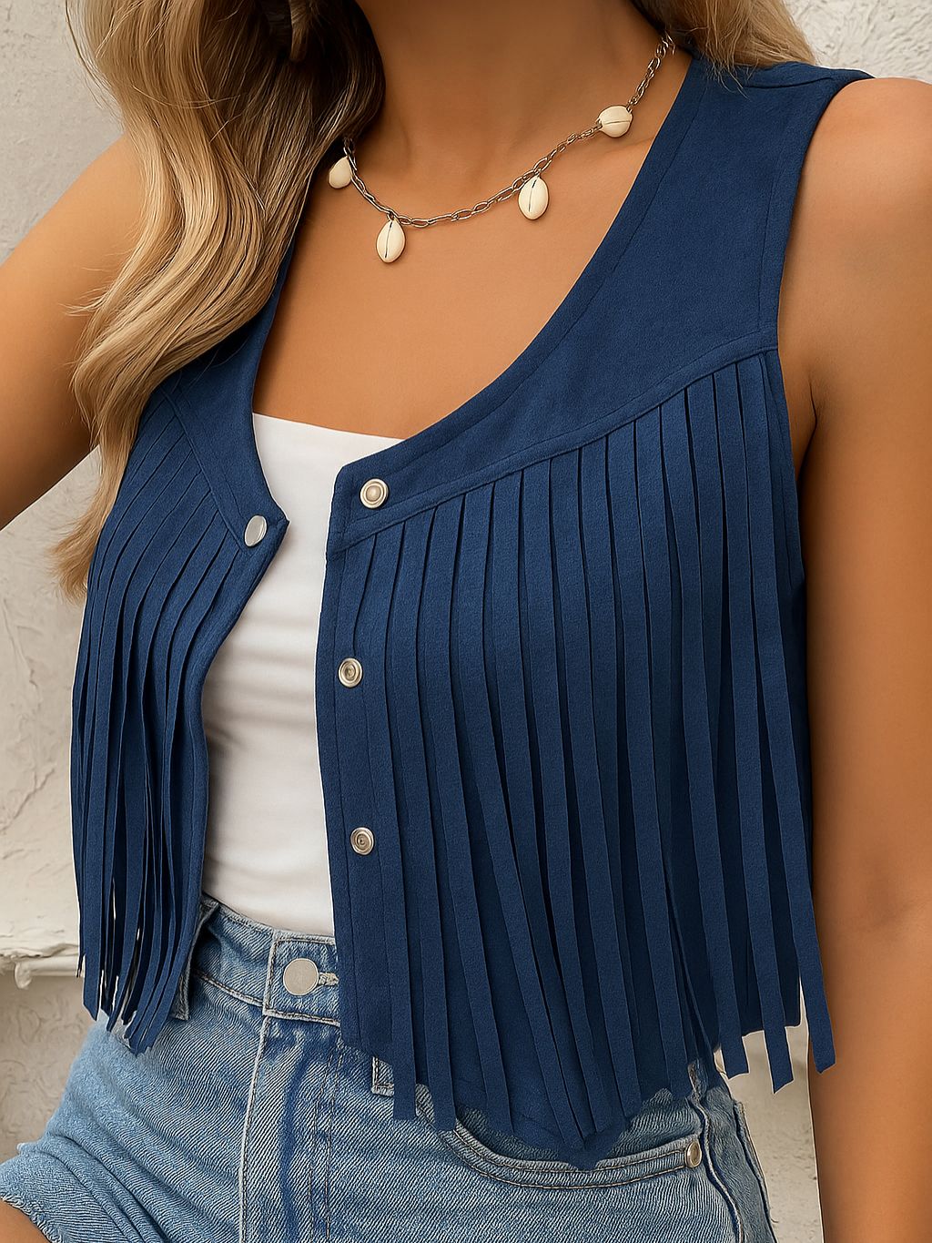 Mesa Fringe Drape Vest