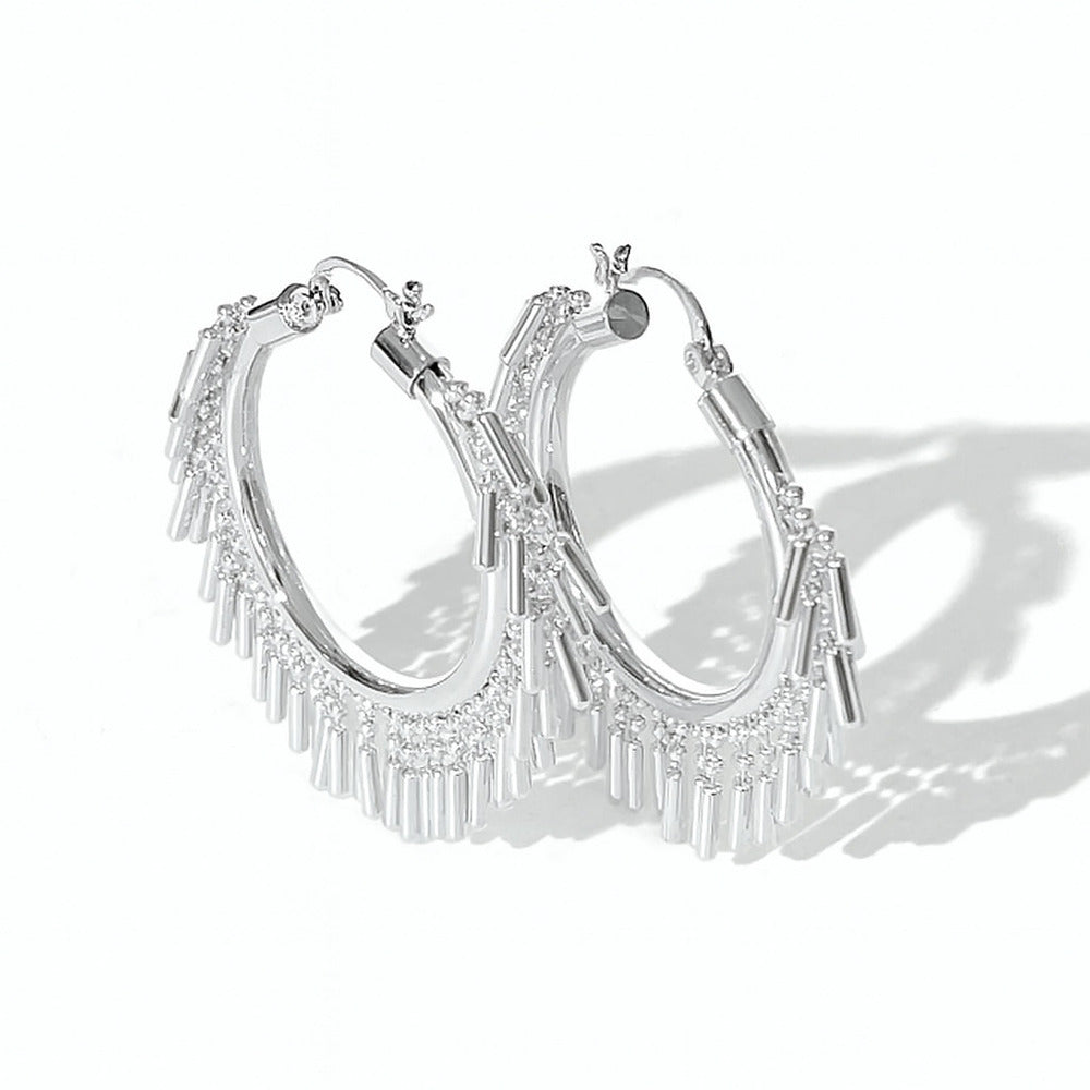 Boho Fringe Hoop Earring
