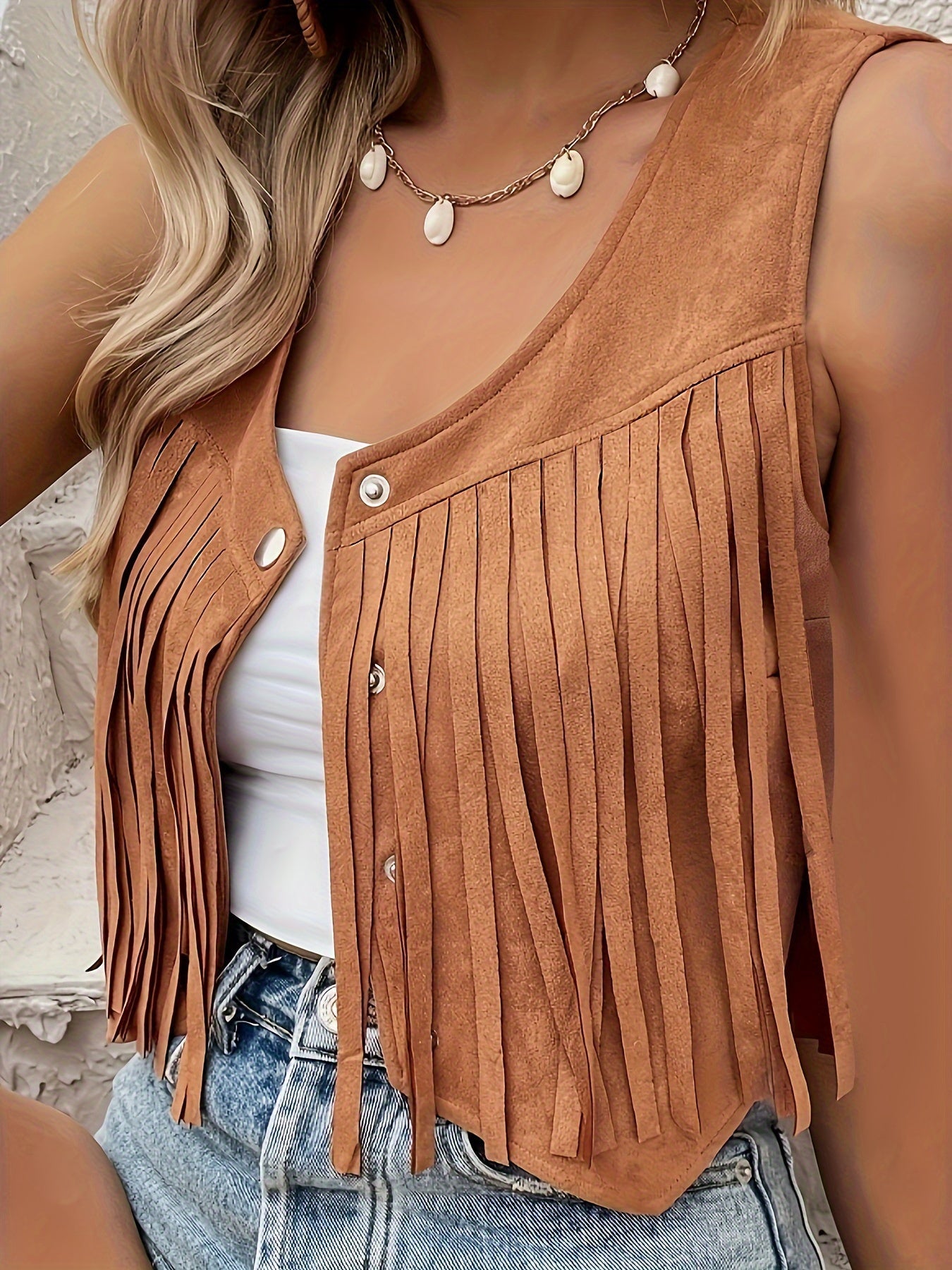 Mesa Fringe Drape Vest