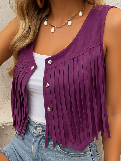 Mesa Fringe Drape Vest