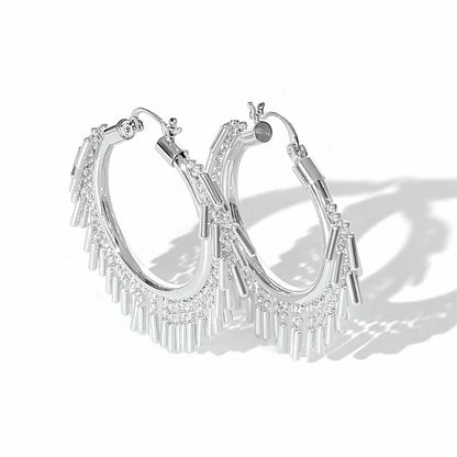 Boho Fringe Hoop Earring