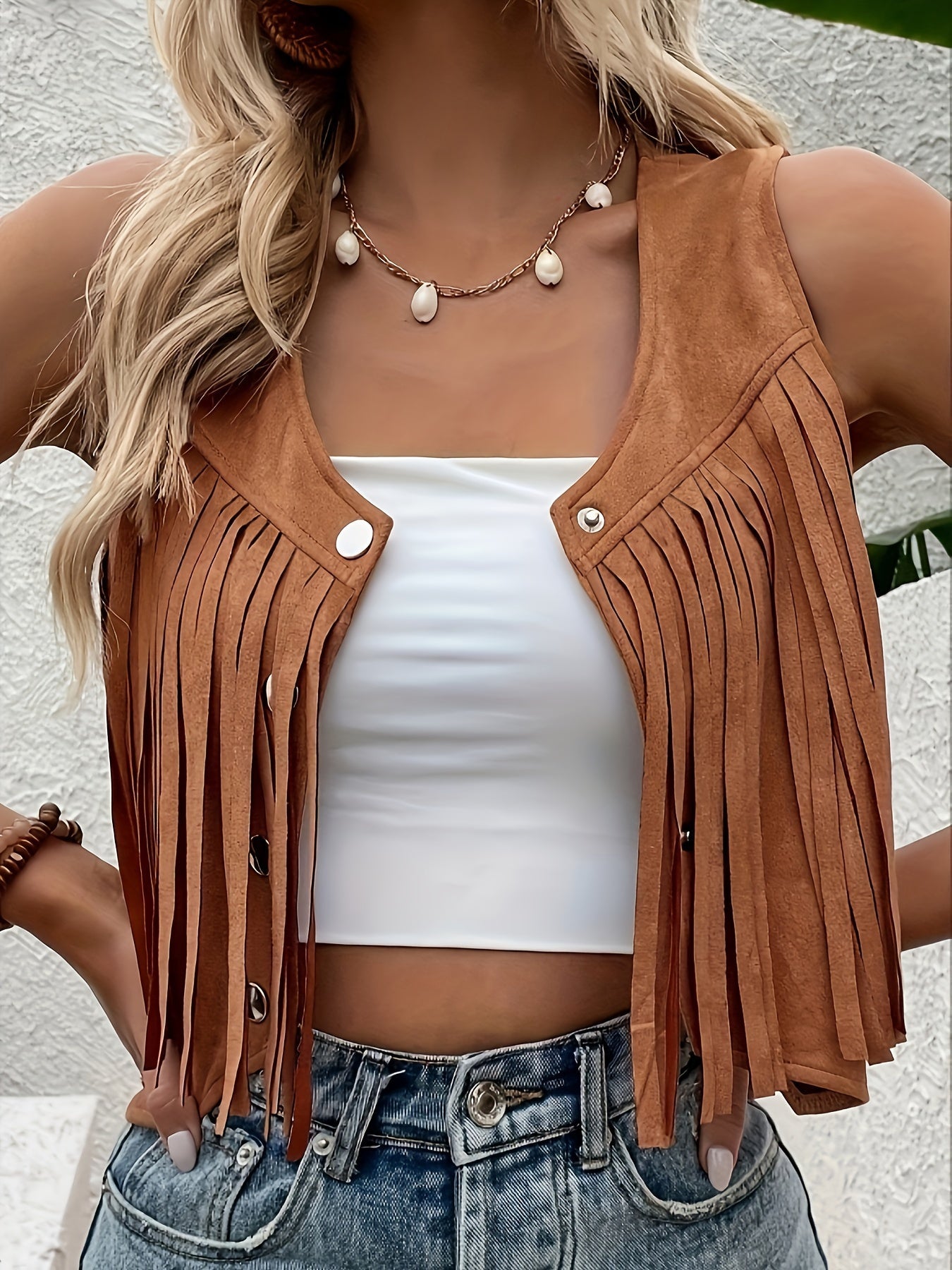 Mesa Fringe Drape Vest